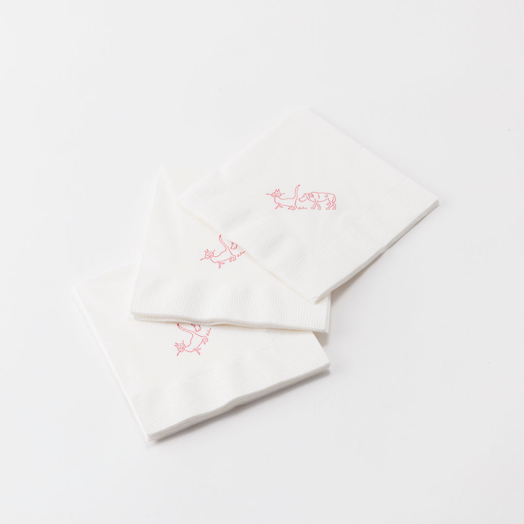 Paper Napkin (Cat and Dog)
