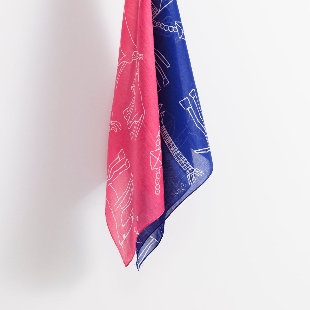 Handkerchief―Horse, Pink