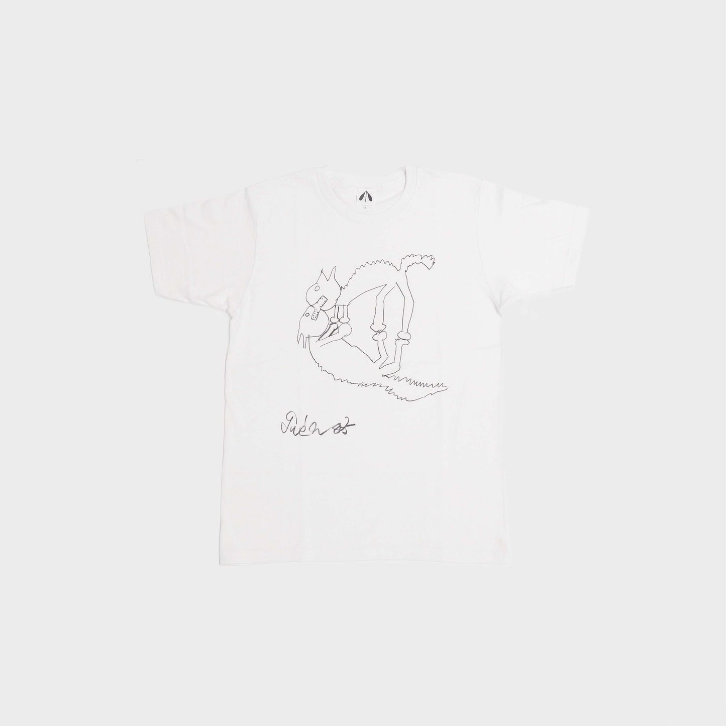 いのくまTシャツ （ギザギザ猫）ホワイト