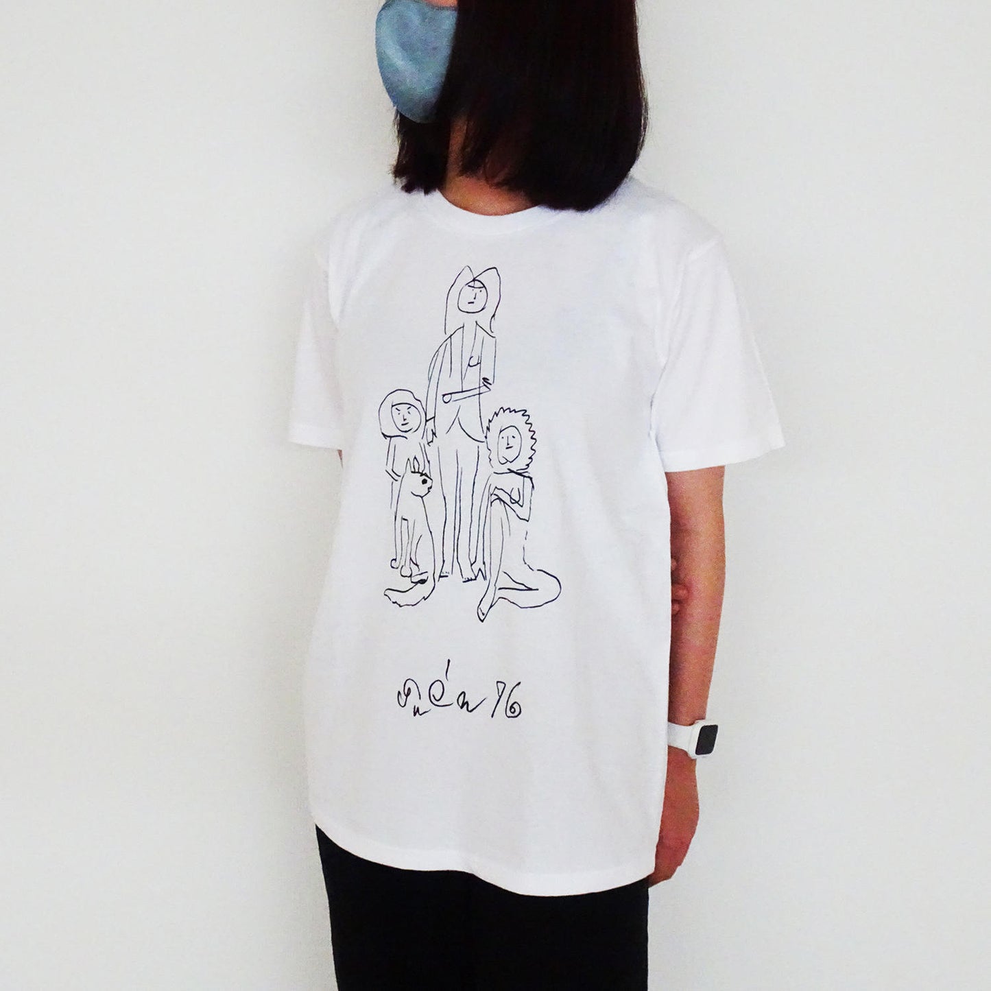 いのくまTシャツ（3人と1匹）ホワイト