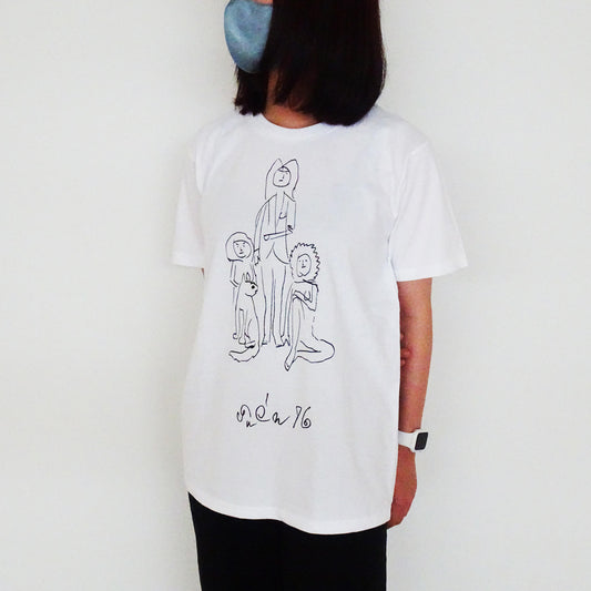 いのくまTシャツ（3人と1匹）ホワイト
