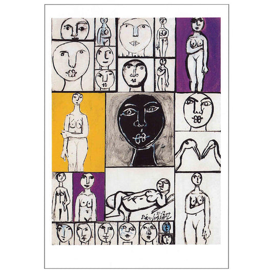 Postcard 9 Nudes 15 Faces 2 Biirds