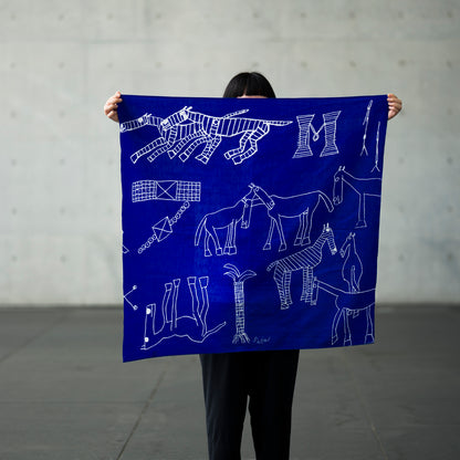 Furoshiki Cloth―Horse, Blue
