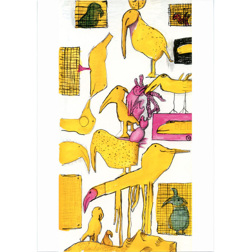 Postcard Family （Yellow)	