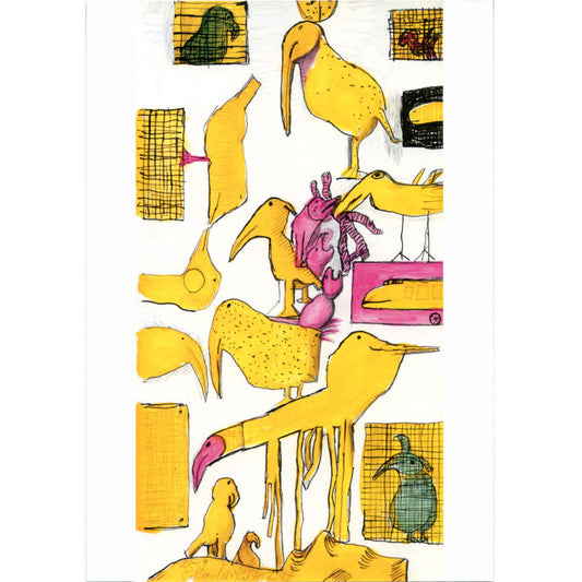 Postcard Family （Yellow)	