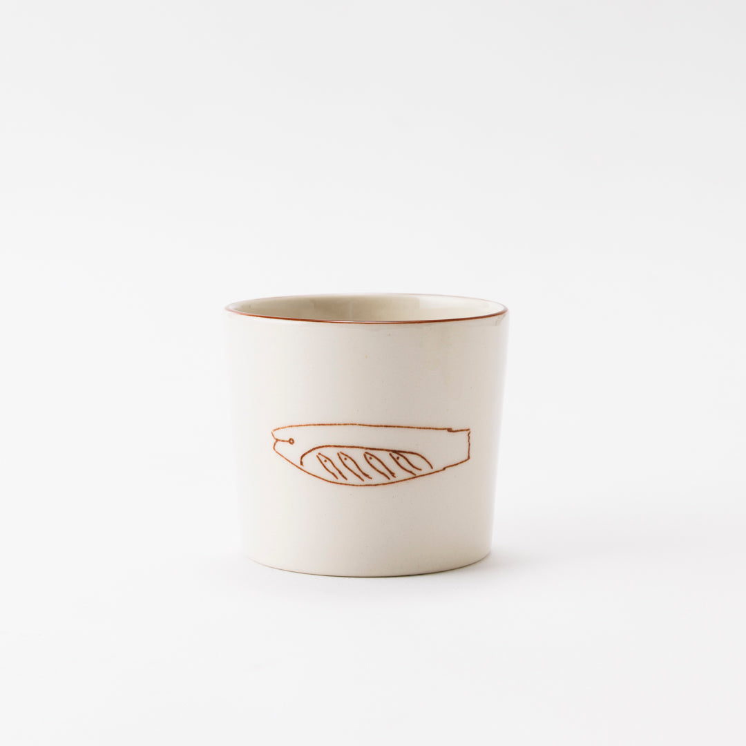 猪熊猪口（魚たち）茶