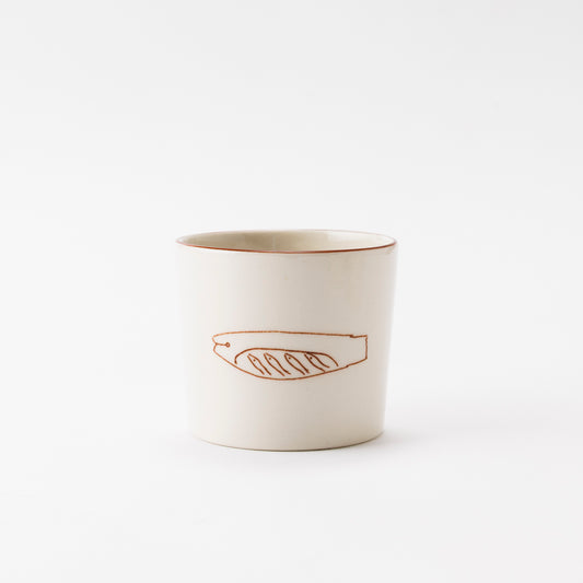 猪熊猪口（魚たち）茶
