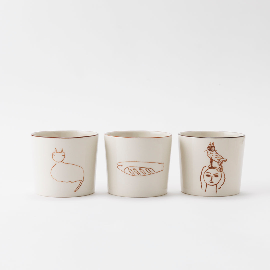 GENICHIRO INOKUMA CUP (Sitting cat)Brown