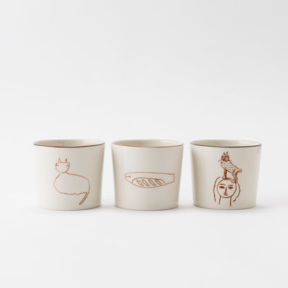 GENICHIRO INOKUMA CUP (Sitting cat)Brown