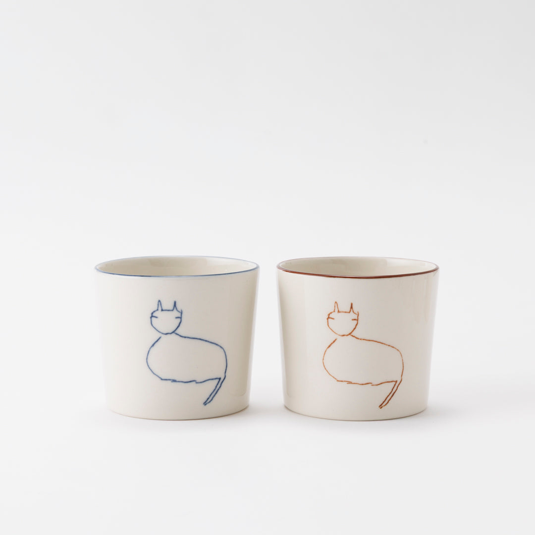 GENICHIRO INOKUMA CUP (Sitting cat)Brown