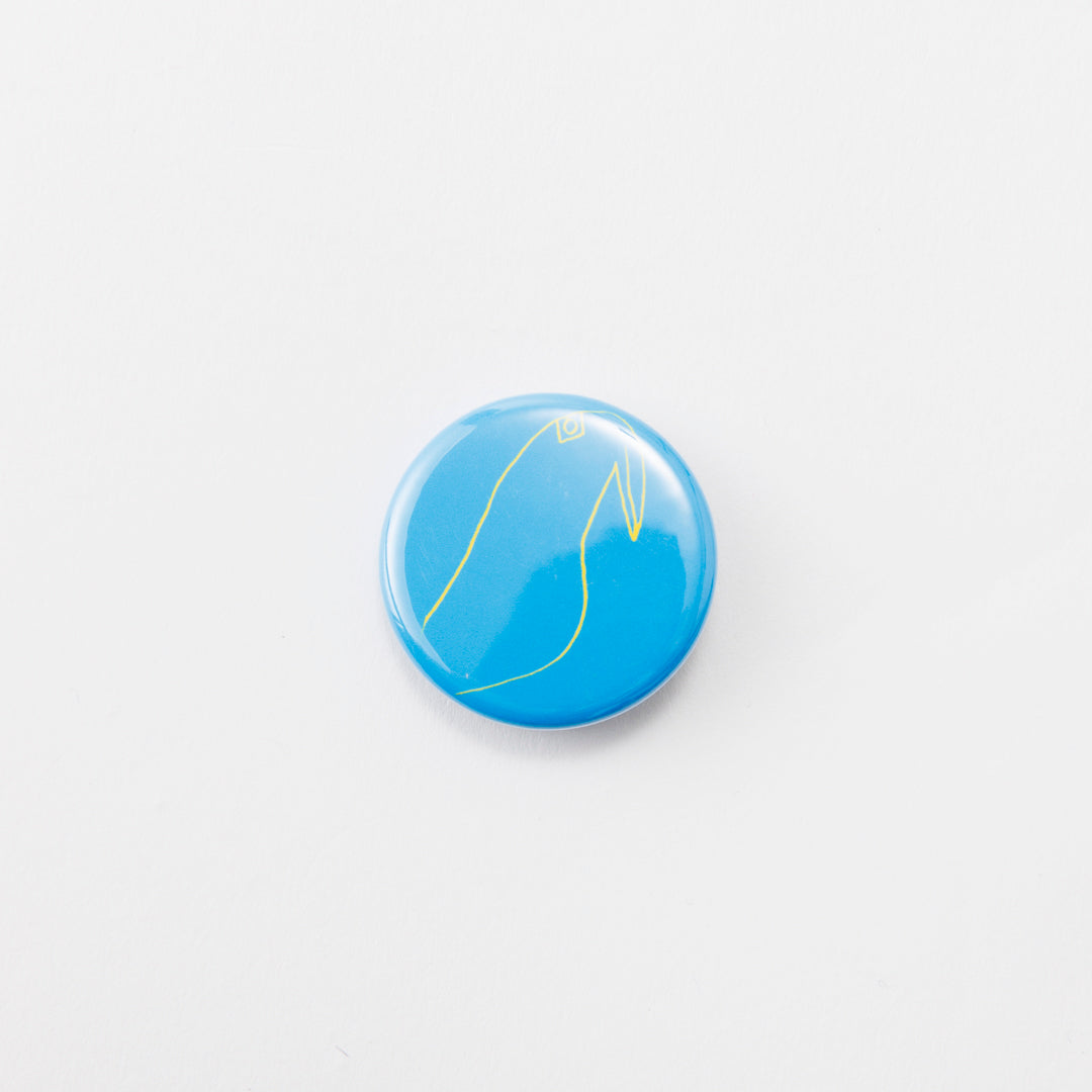 Tin badge small (Square eye bird)