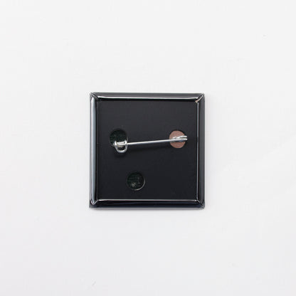 Tin badge square (Jagged cat)