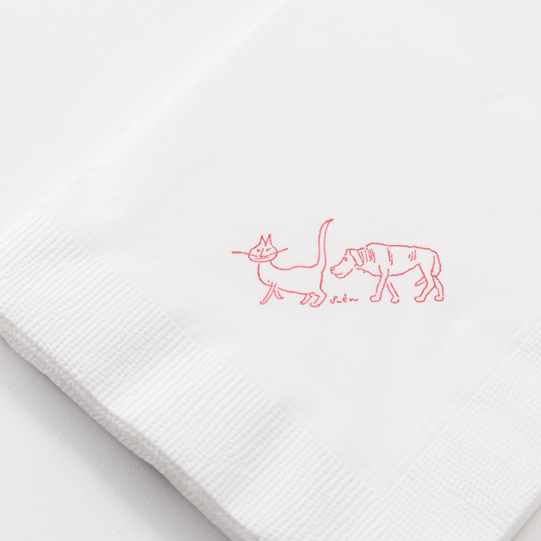 Paper Napkin (Cat and Dog)