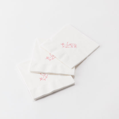 Paper Napkin (Cat and Dog)