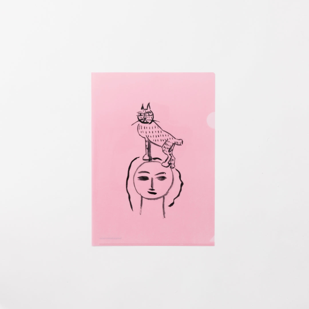 Clear File  Cat on the Head A4