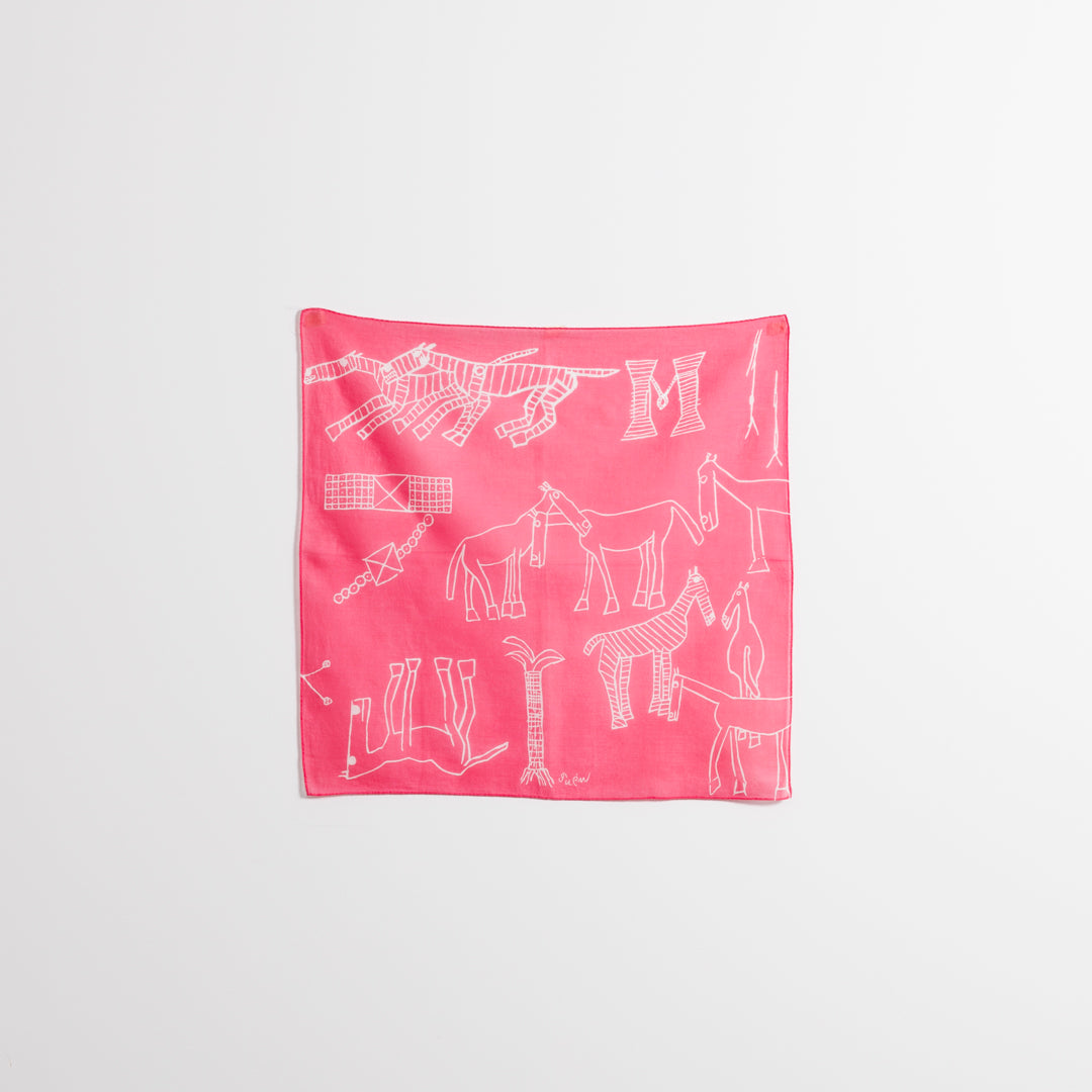 Handkerchief―Horse, Pink