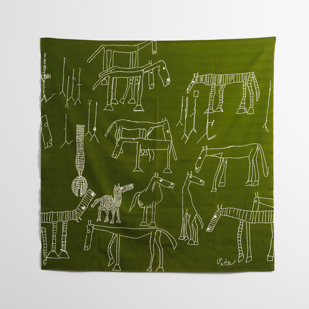 Furoshiki Cloth―Horse, Green
