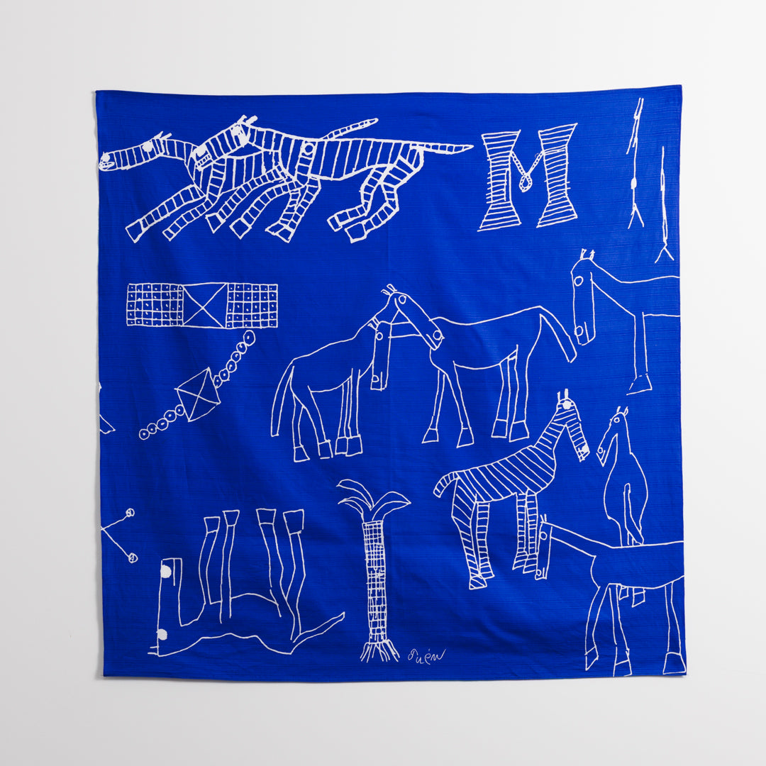Furoshiki Cloth―Horse, Blue