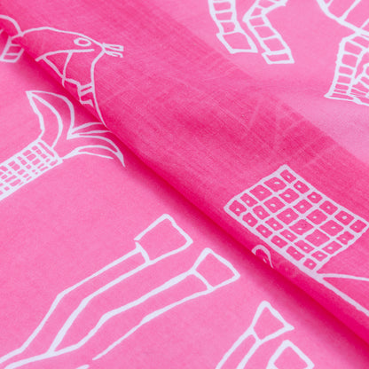 Handkerchief―Horse, Pink