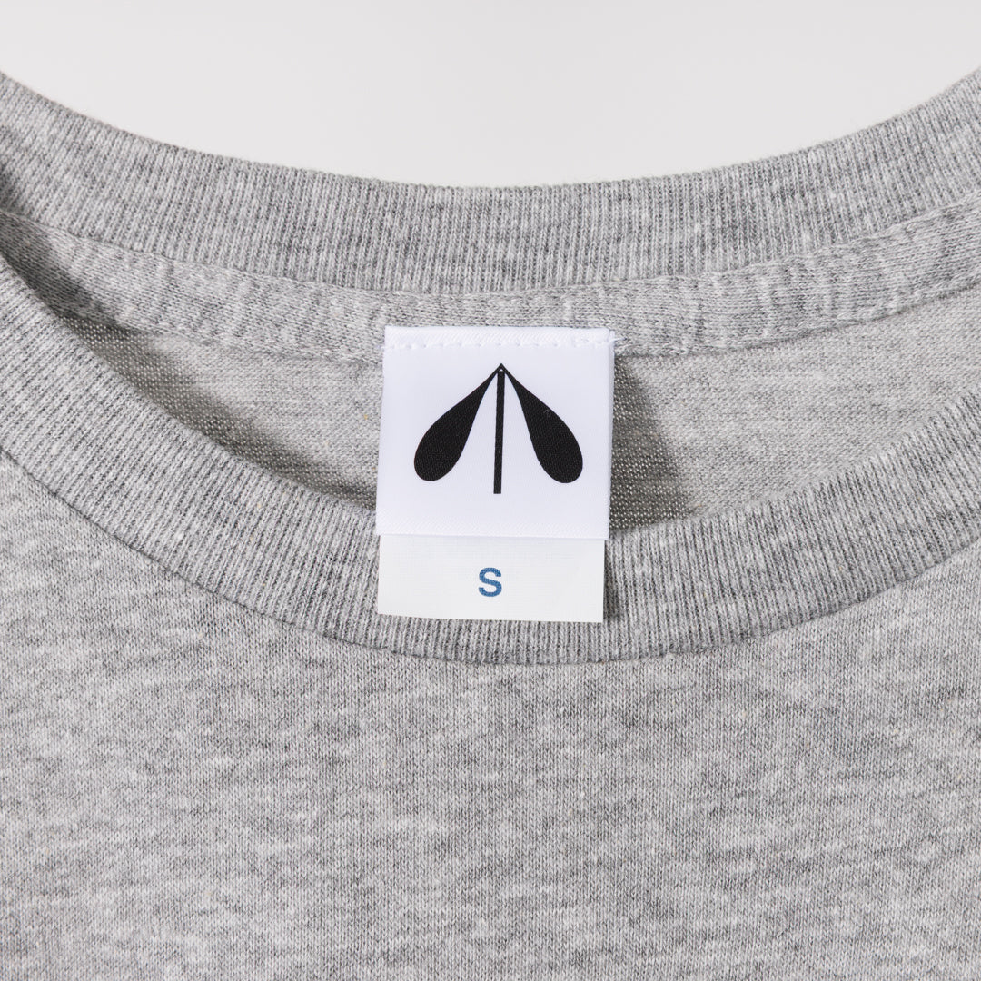 いのくまTシャツ （ギザギザ猫）グレー