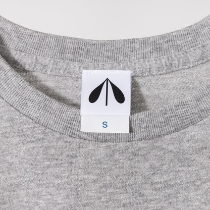 いのくまTシャツ （ギザギザ猫）グレー