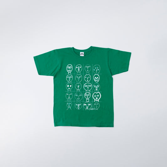 いのくまTシャツ（顔20）グリーン