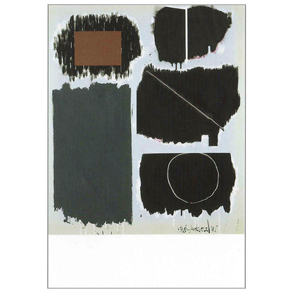 Postcard Brown Rectangle Dwelling in Black