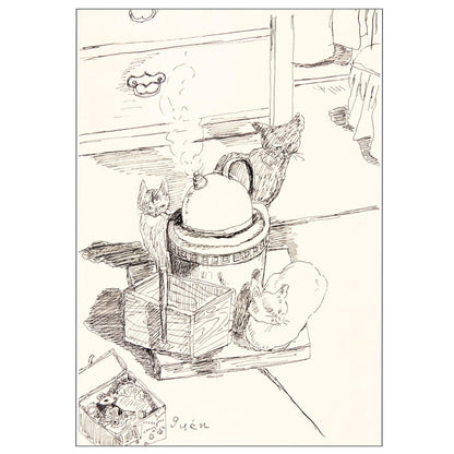 Postcard Three Cats