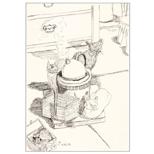 Postcard Three Cats
