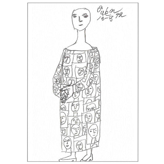 Postcard Face Dress