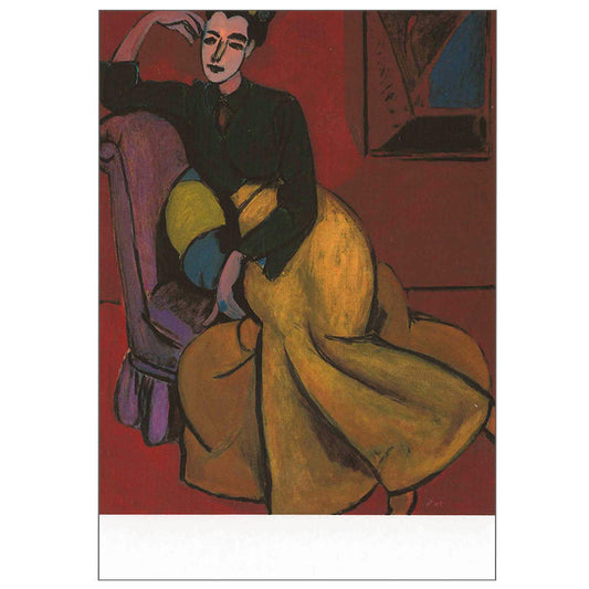 Postcard Lady in a Yellow Skirt