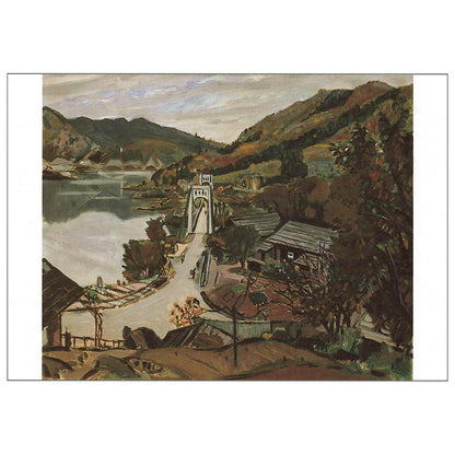 Postcard Landscape with a Dam