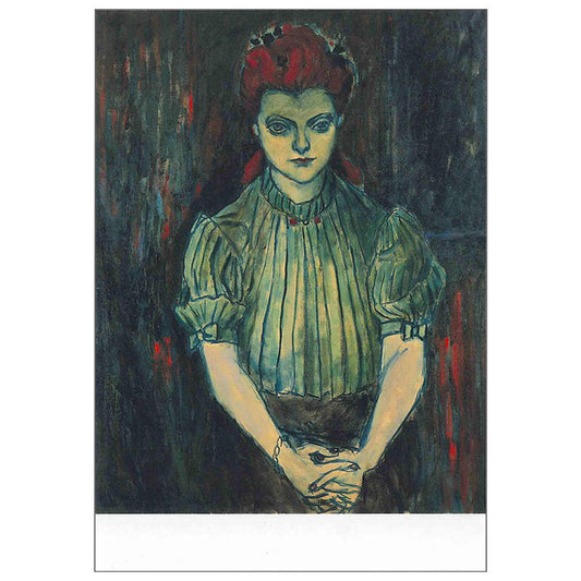 Postcard Mademoiselle with Red Hair