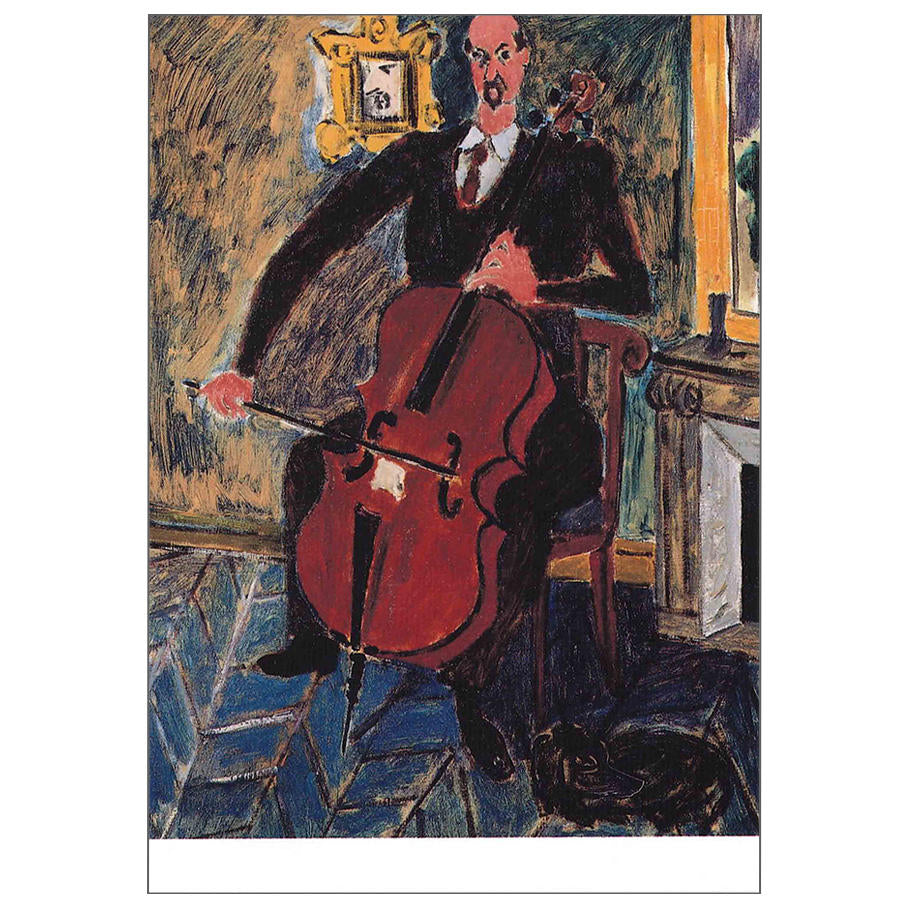 Postcard Man Playing the Cello