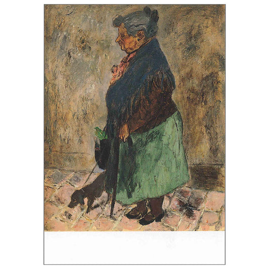 Postcard Old Woman in Paris