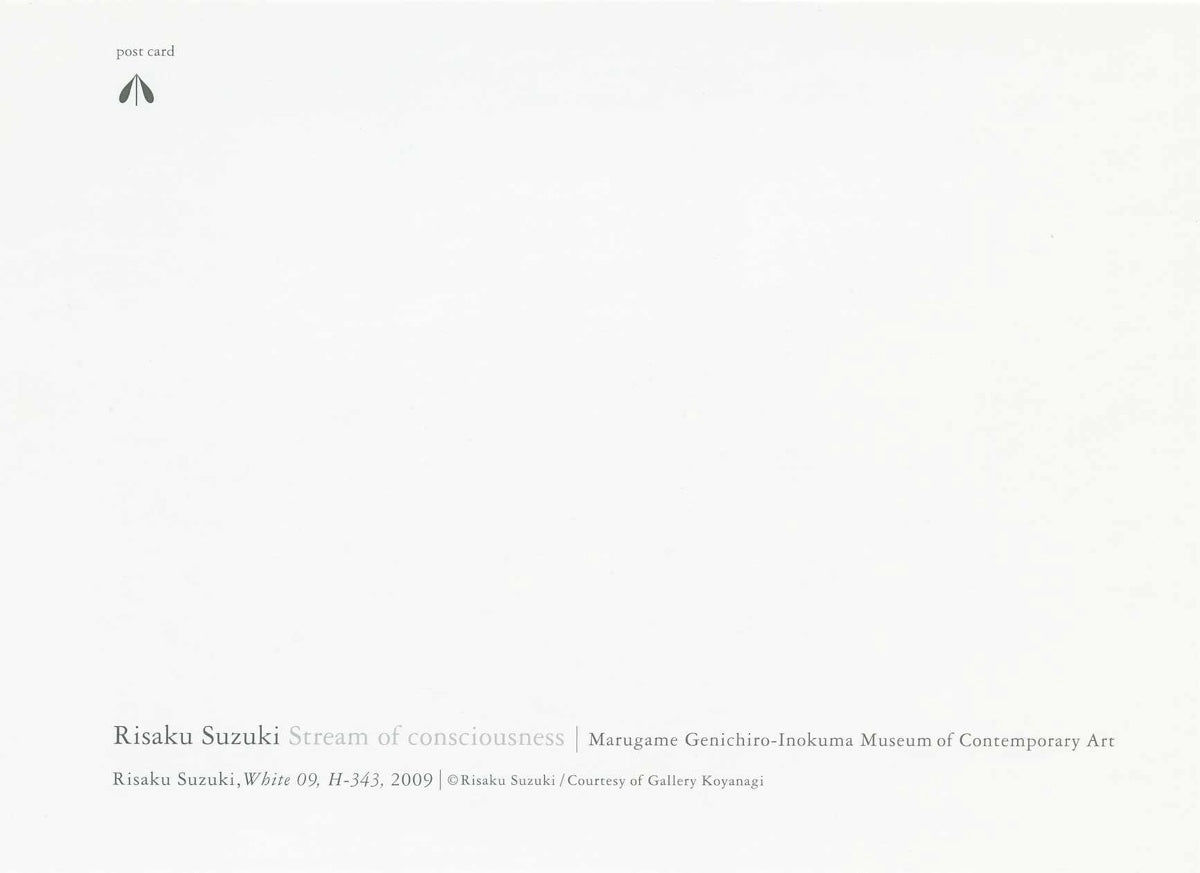 Postcard　Risaku Suzuki　White 09, H-343	