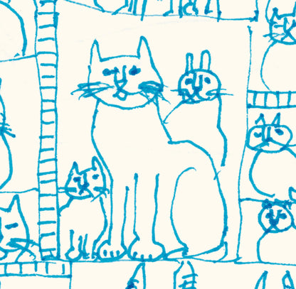 Postcard　 Cat 49 Blue