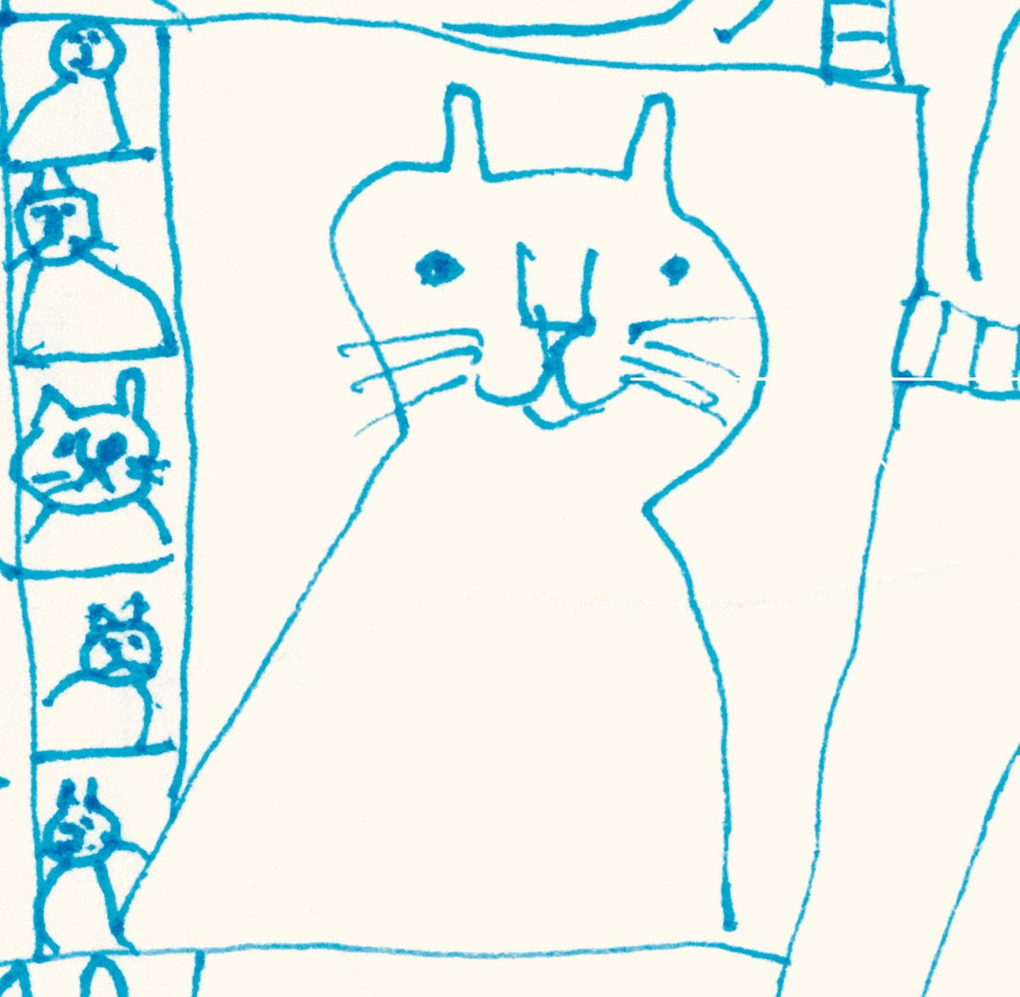 Postcard　 Cat 49 Blue