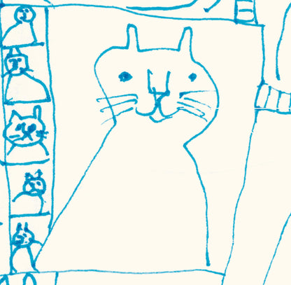 Postcard　 Cat 49 Blue