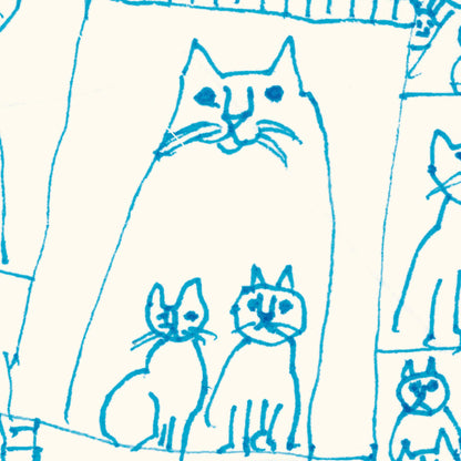 Postcard　 Cat 49 Blue