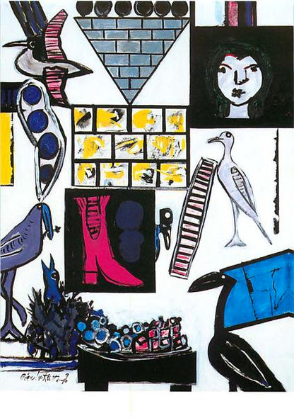 Postcard Shoe and Birds